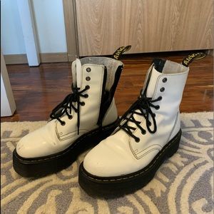 White Platform Doc Martins
